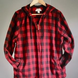 Women's, Hooded L.L. Bean, Plaid Jacket